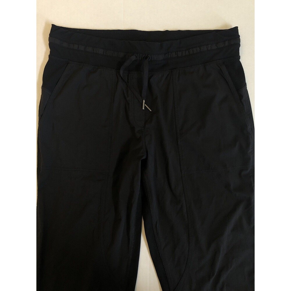 Lululemon Dance Studio Crop *25" Size 12 Black Ruched Cinch Hems - Picture 8 of 11